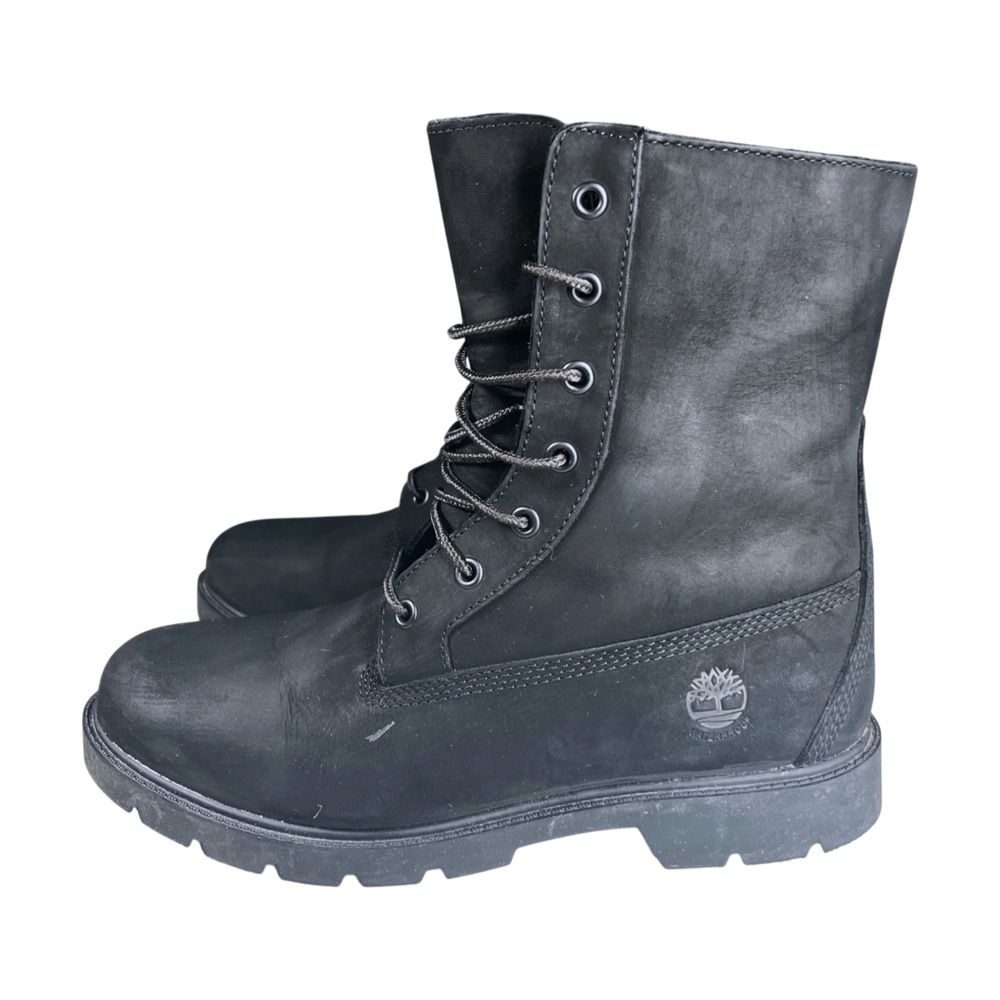 Timberland Womens Black Nubuck Leather Primaloft 200g Lace Up Boots Size 9.5